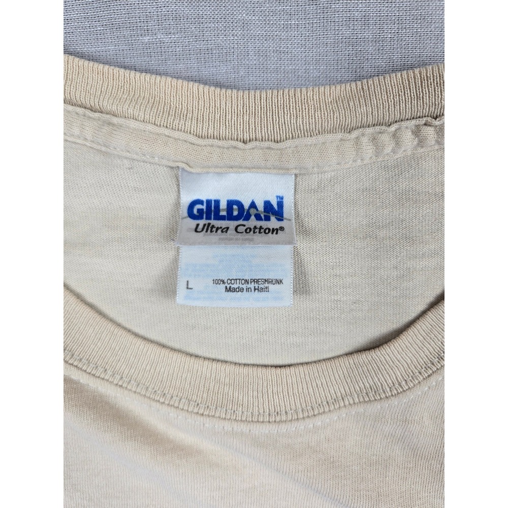 Gildan Ultra Cotton Mens ORielly Irish Pub Graphic T-Shirt Tan Large 2008 Logo - Picture 2 of 12